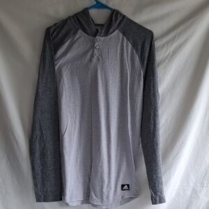 Adidas Men's Two-Tone Gray Hoodie